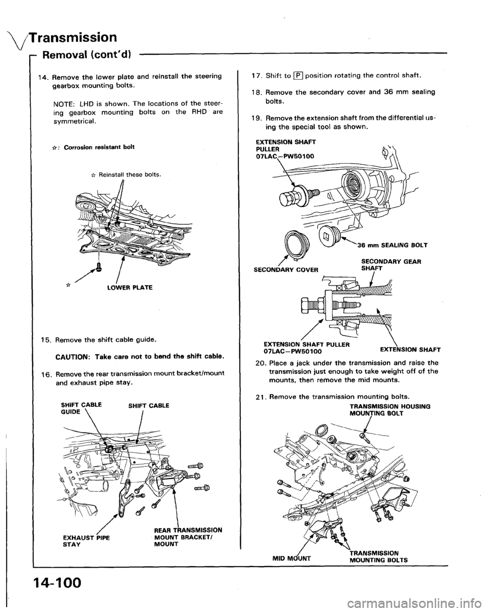 HONDA LEGEND 1991 2.G Workshop Manual 