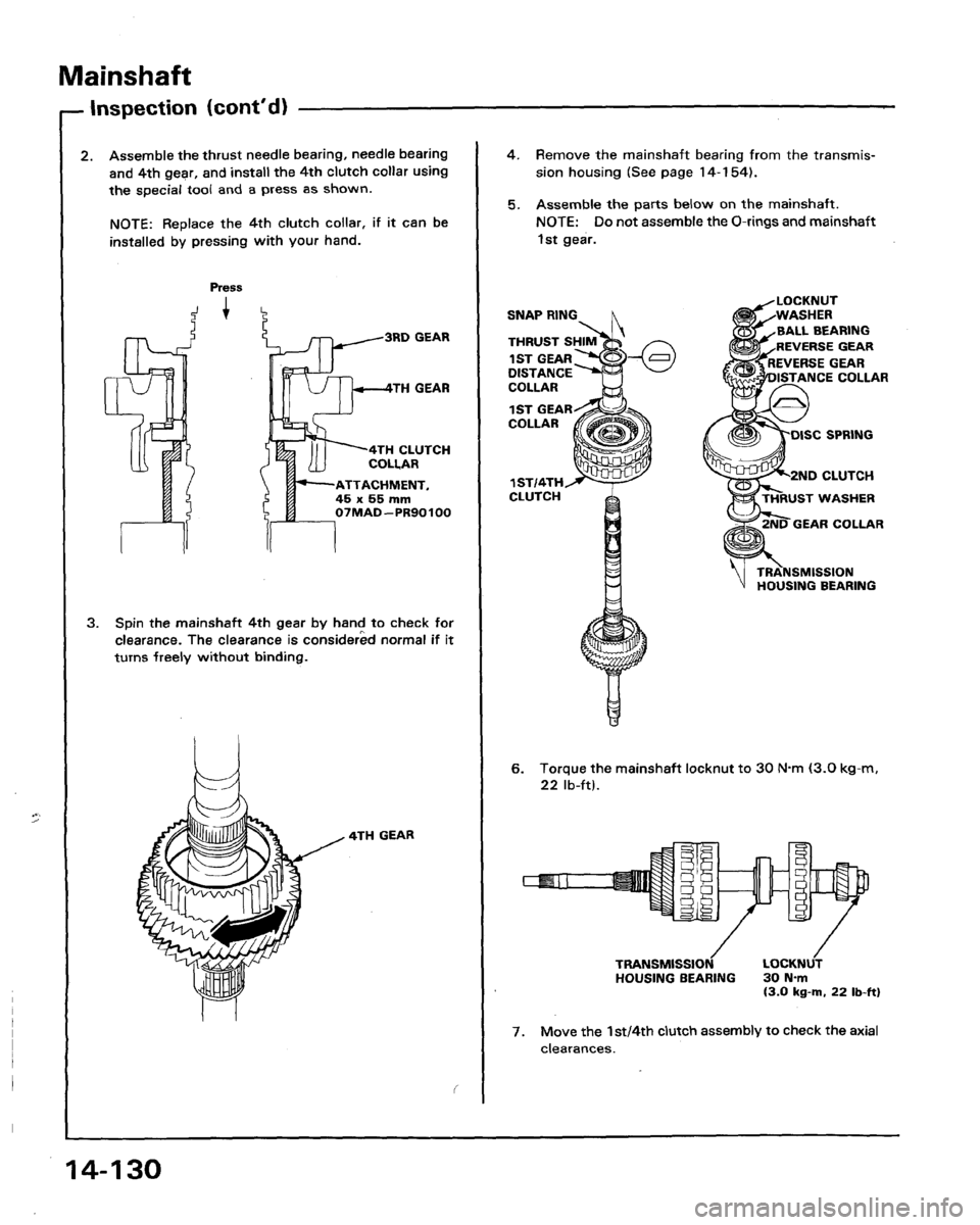 HONDA LEGEND 1991 2.G Workshop Manual 