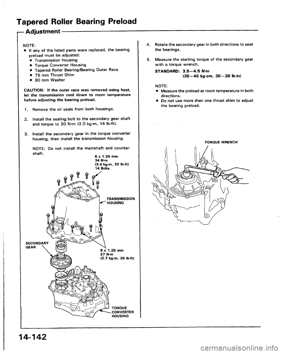 HONDA LEGEND 1991 2.G Workshop Manual 