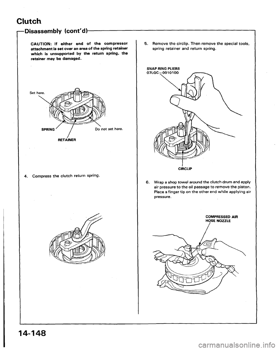 HONDA LEGEND 1991 2.G Workshop Manual 