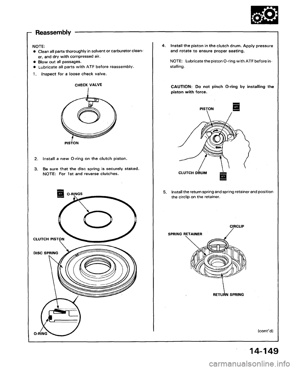 HONDA LEGEND 1991 2.G Workshop Manual 
