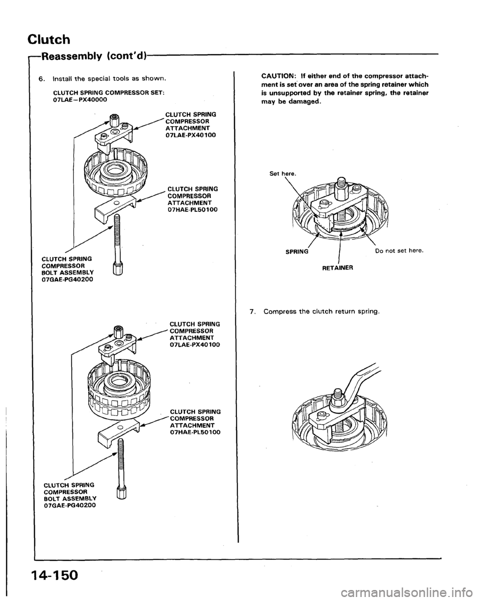 HONDA LEGEND 1991 2.G Workshop Manual 
