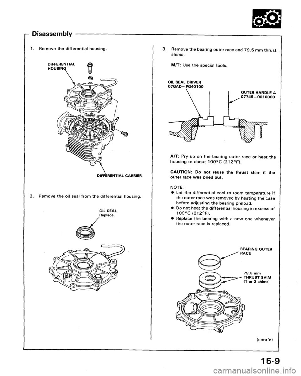HONDA LEGEND 1991 2.G Workshop Manual 