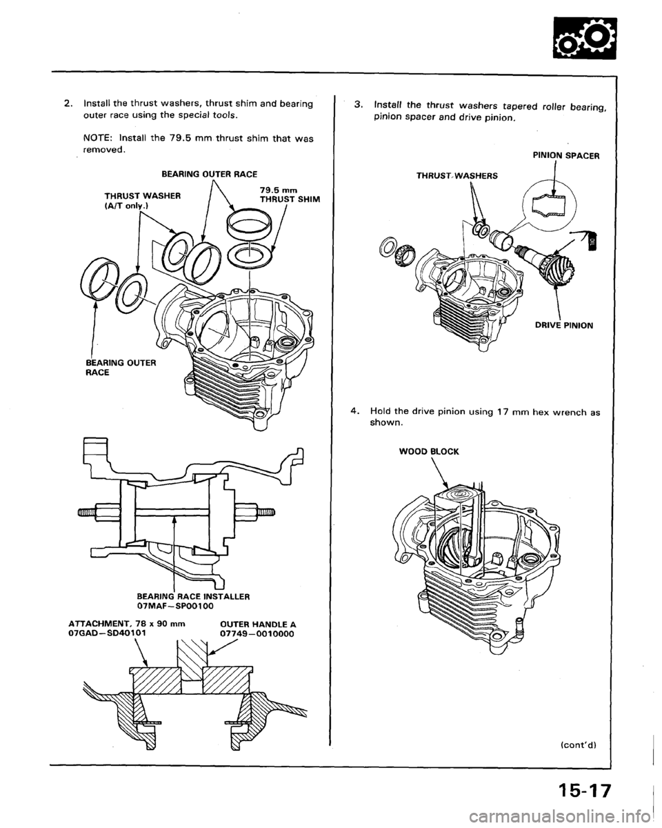 HONDA LEGEND 1991 2.G Workshop Manual 