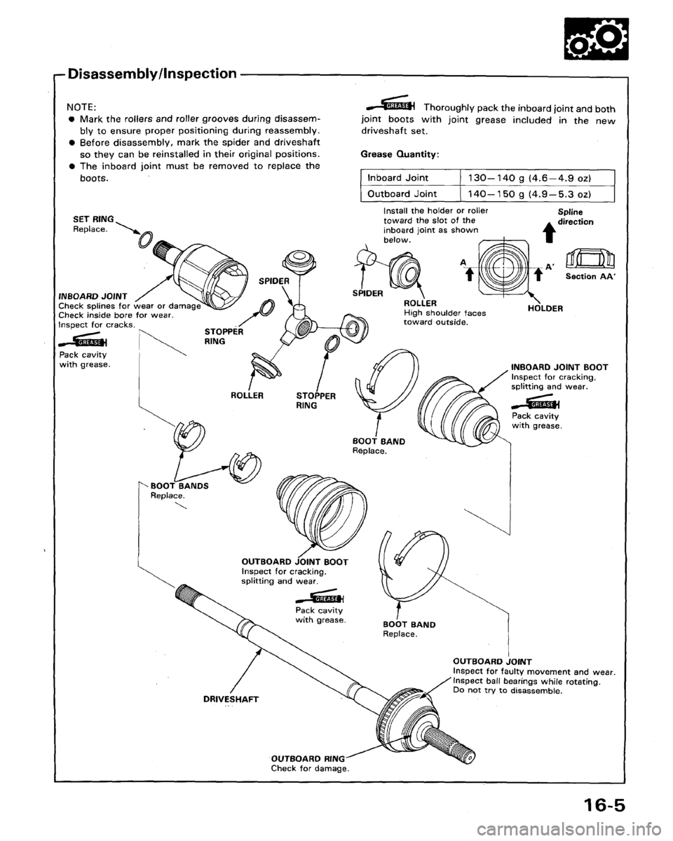 HONDA LEGEND 1991 2.G Workshop Manual 