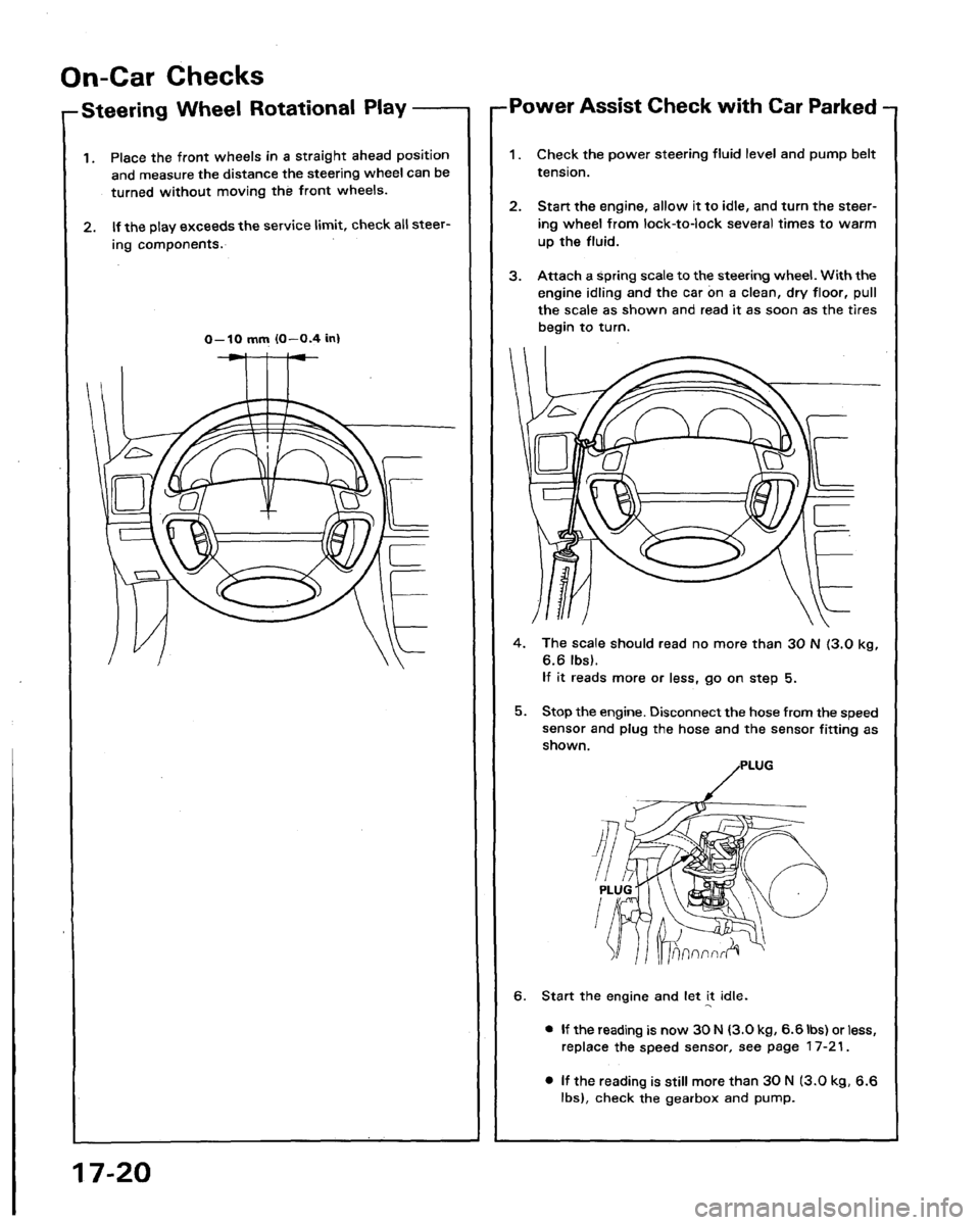 HONDA LEGEND 1991 2.G Workshop Manual 