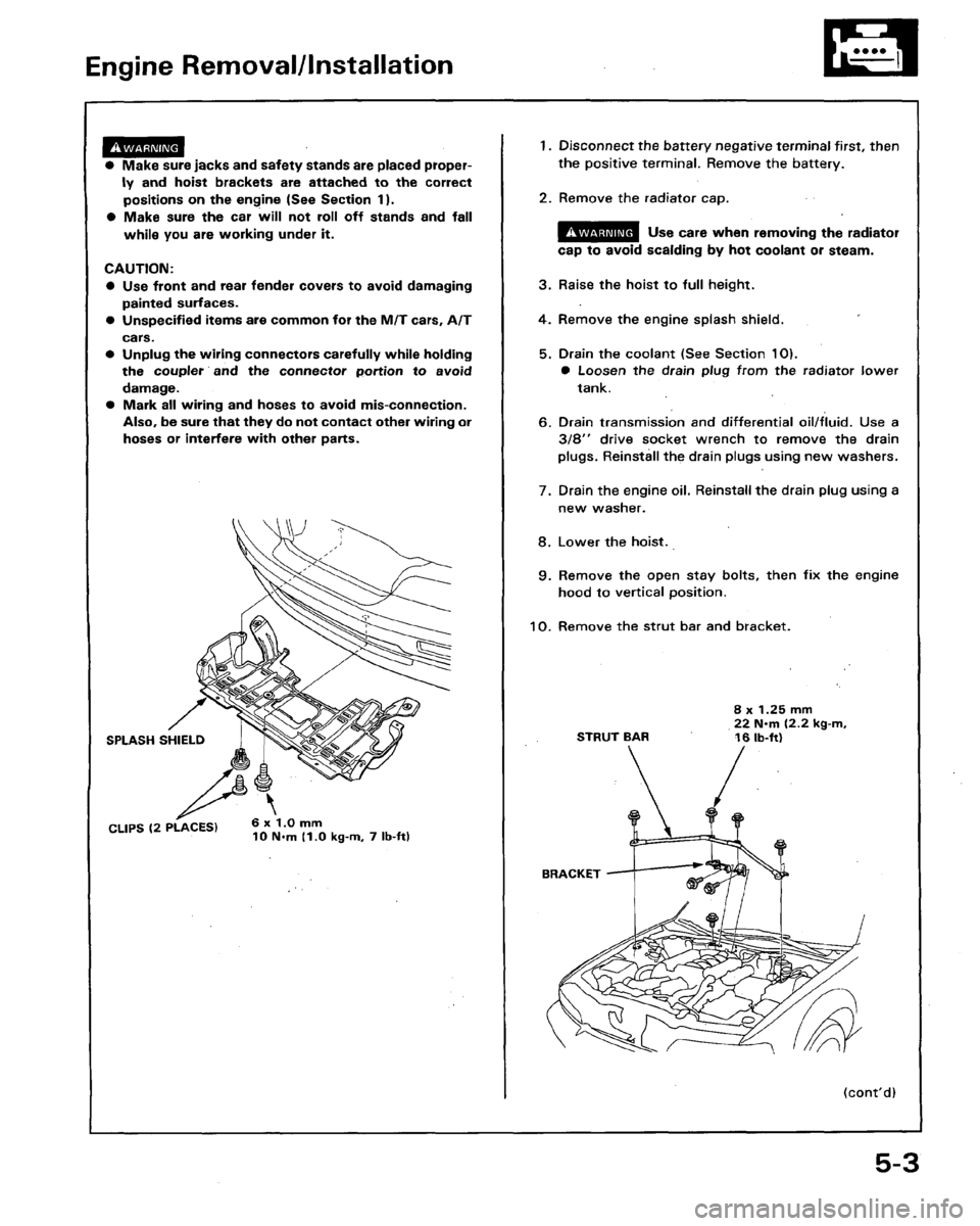 HONDA LEGEND 1991 2.G Workshop Manual 
