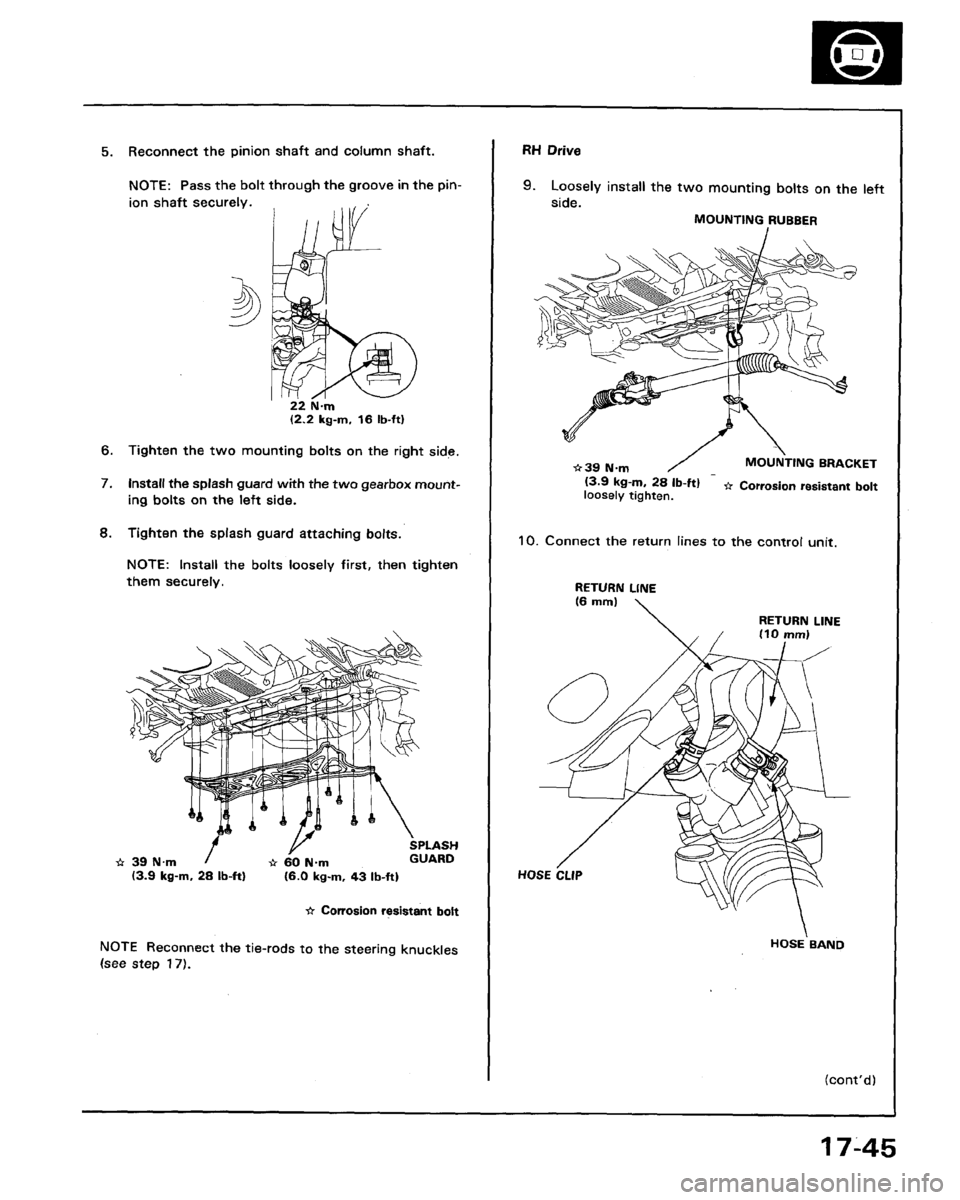 HONDA LEGEND 1991 2.G Workshop Manual 