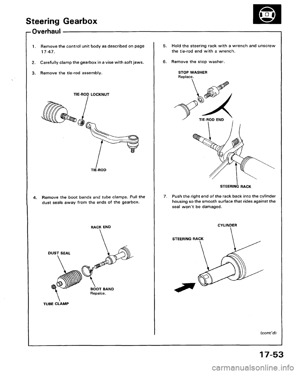 HONDA LEGEND 1991 2.G Workshop Manual 