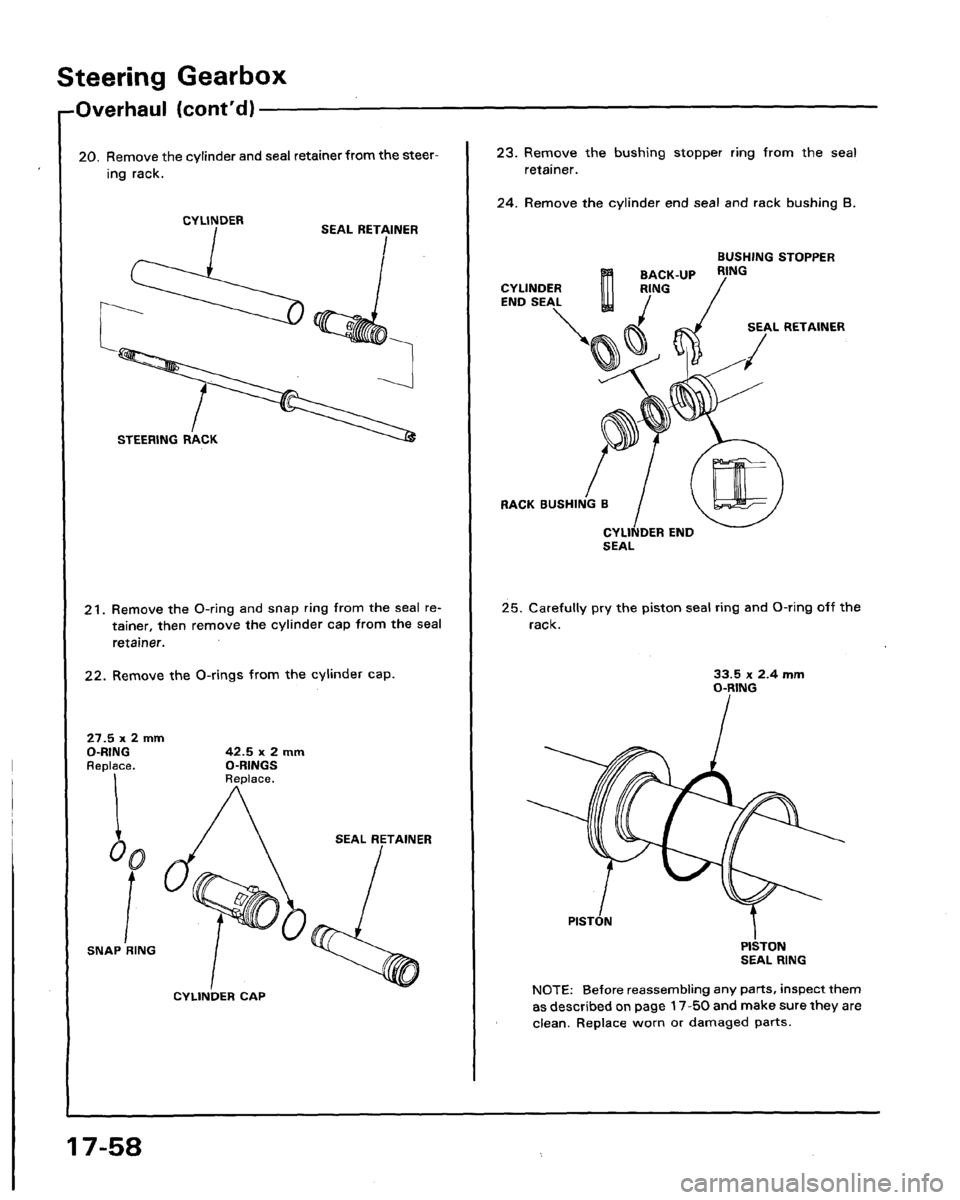 HONDA LEGEND 1991 2.G Workshop Manual 