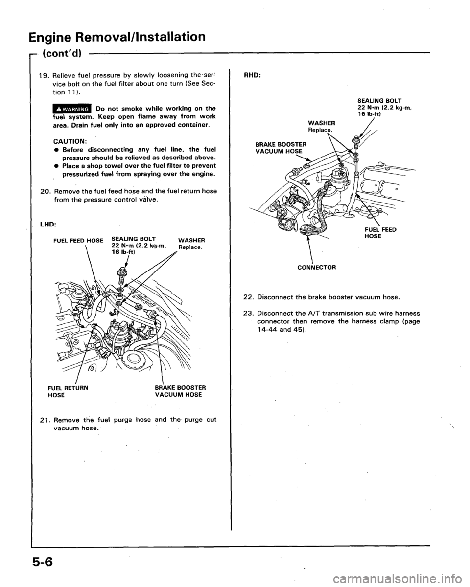 HONDA LEGEND 1991 2.G Workshop Manual 