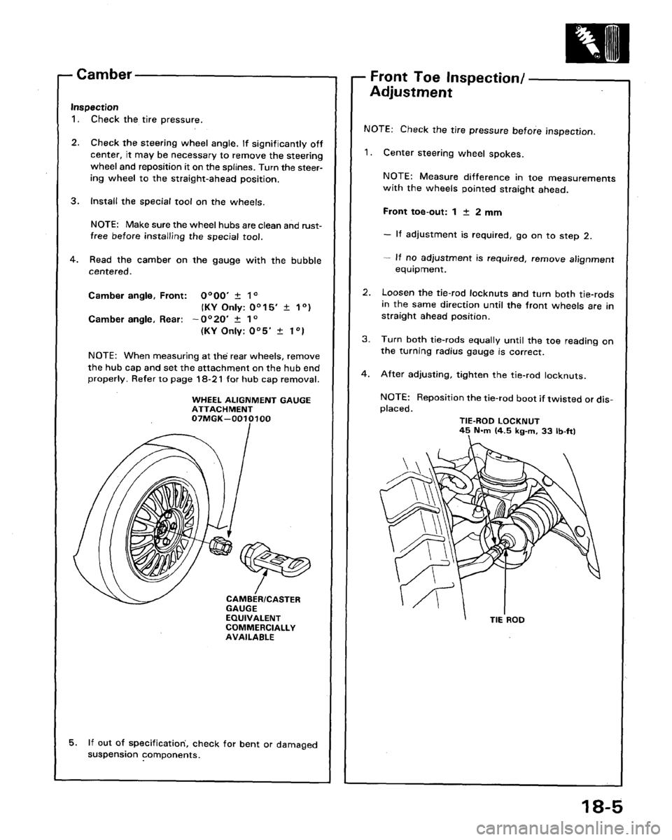 HONDA LEGEND 1991 2.G Workshop Manual 