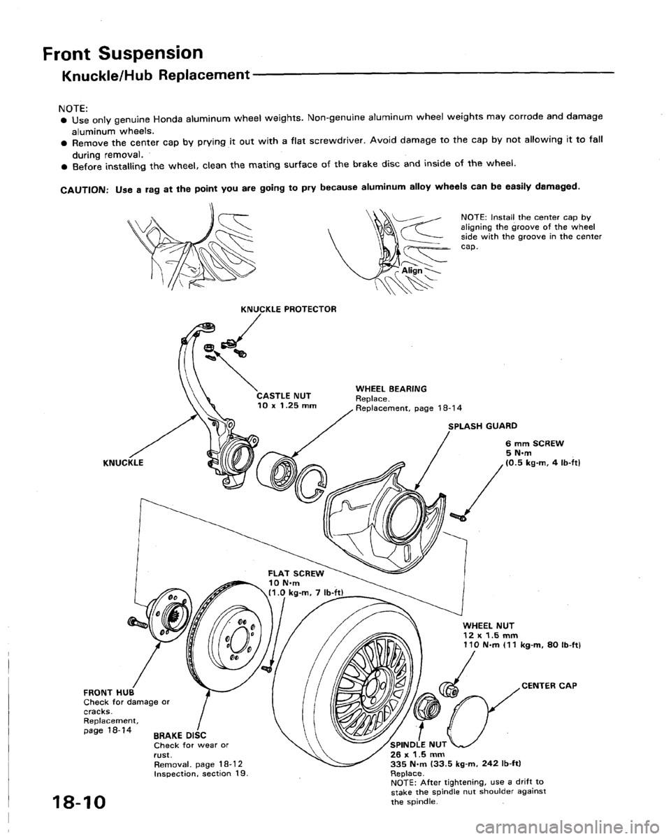 HONDA LEGEND 1991 2.G Workshop Manual 