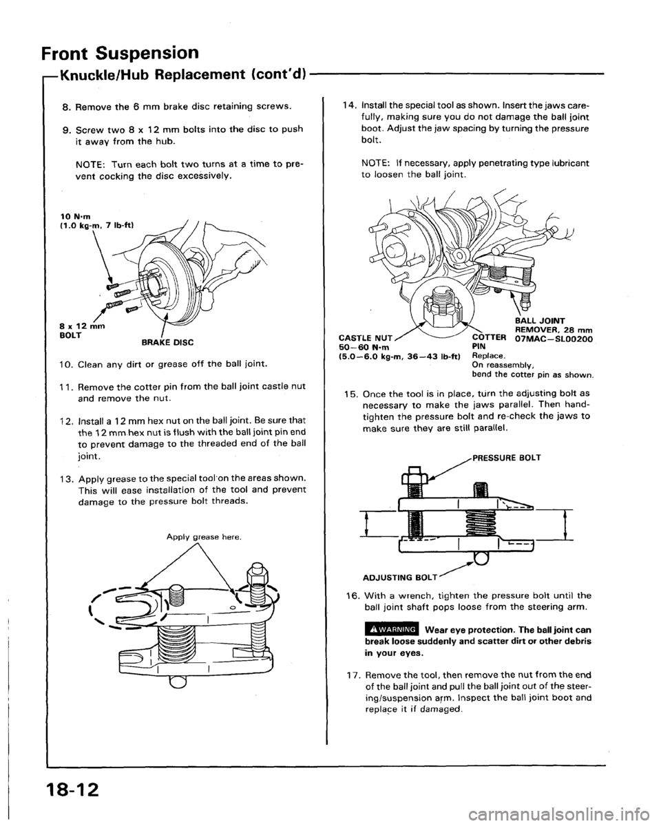 HONDA LEGEND 1991 2.G Workshop Manual 