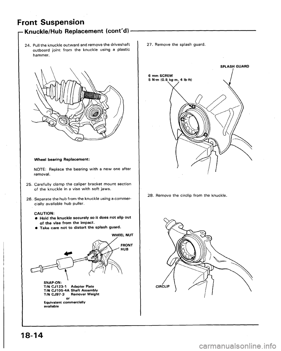 HONDA LEGEND 1991 2.G Workshop Manual 