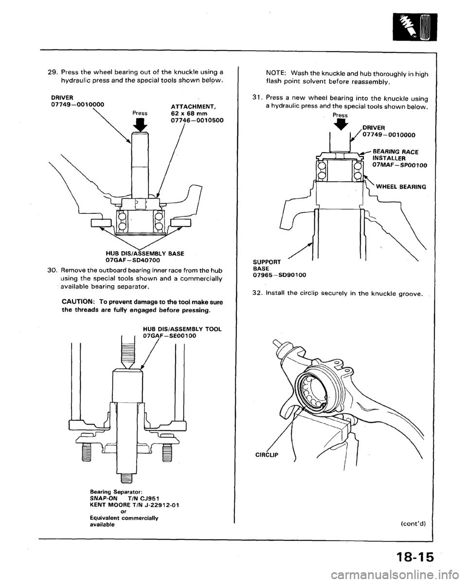 HONDA LEGEND 1991 2.G Workshop Manual 