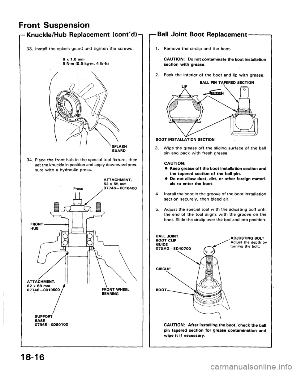 HONDA LEGEND 1991 2.G Workshop Manual 