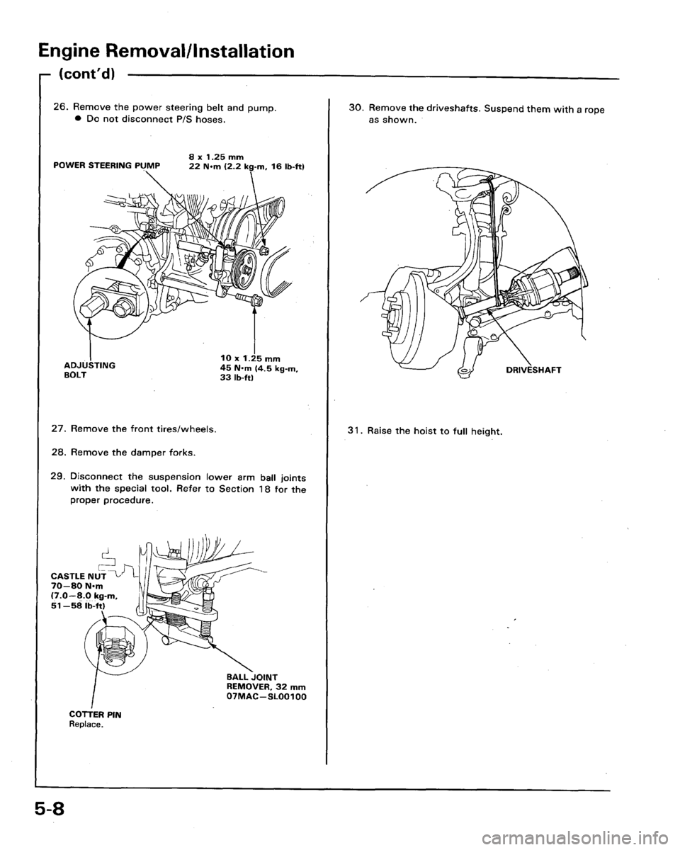 HONDA LEGEND 1991 2.G Workshop Manual 