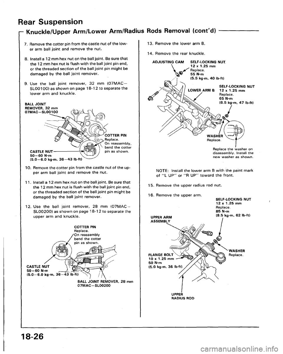 HONDA LEGEND 1991 2.G Workshop Manual 