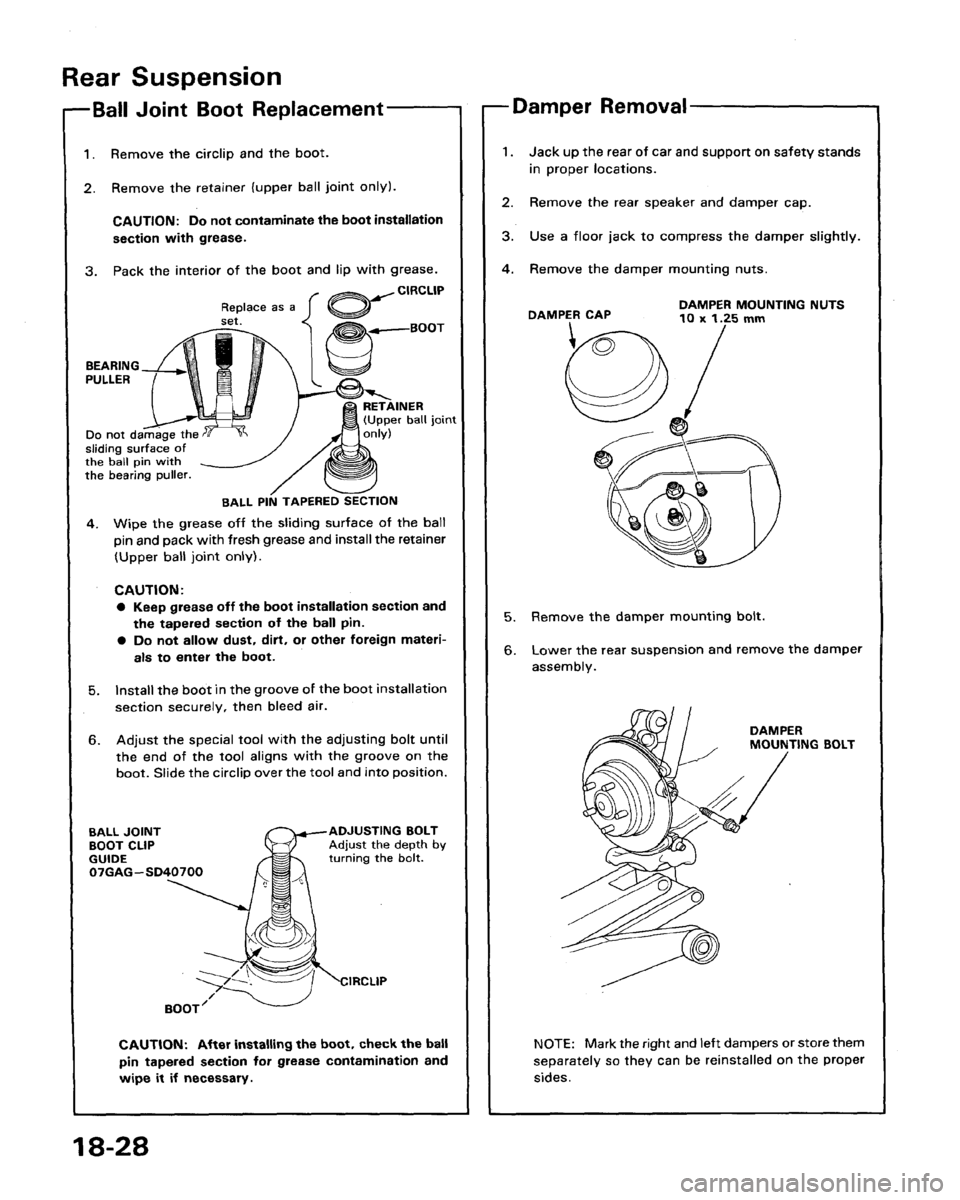 HONDA LEGEND 1991 2.G Workshop Manual 