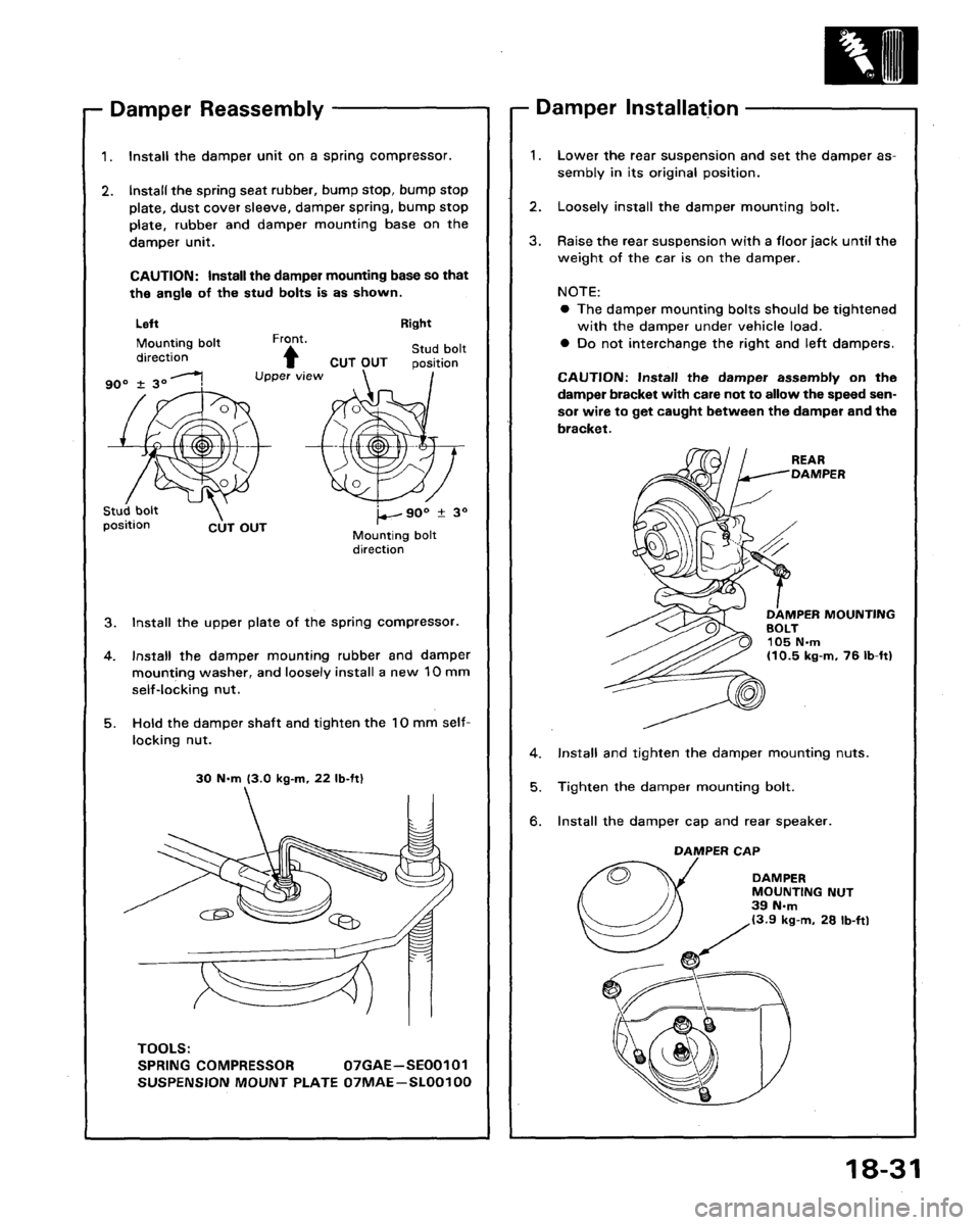 HONDA LEGEND 1991 2.G Workshop Manual 