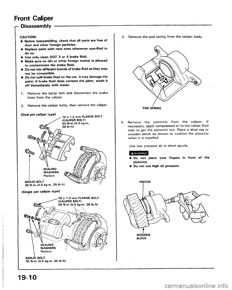 HONDA LEGEND 1991 2.G Workshop Manual 