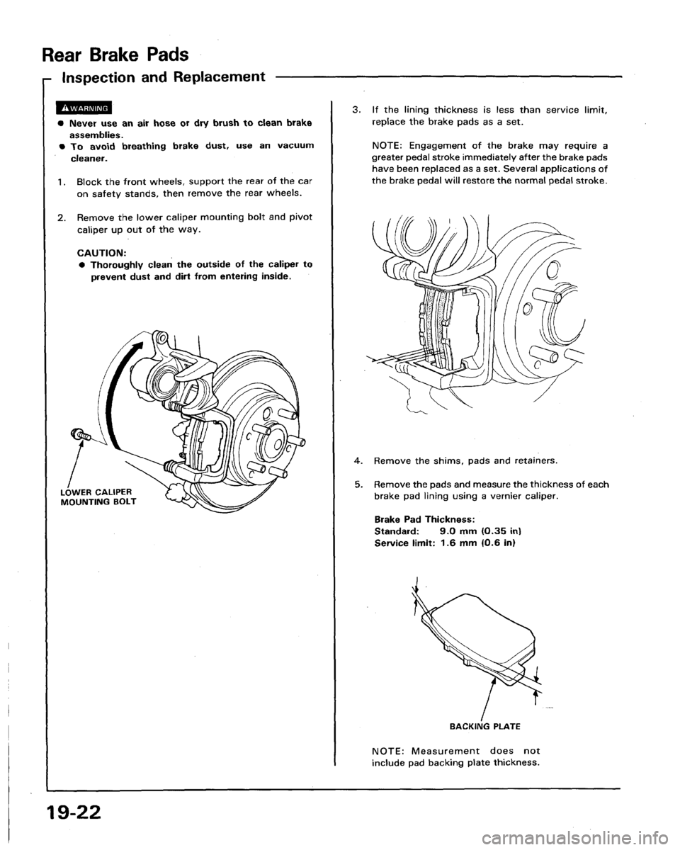 HONDA LEGEND 1991 2.G Workshop Manual 