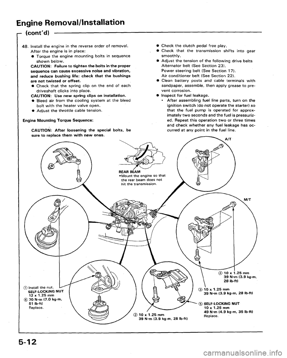 HONDA LEGEND 1991 2.G Workshop Manual 