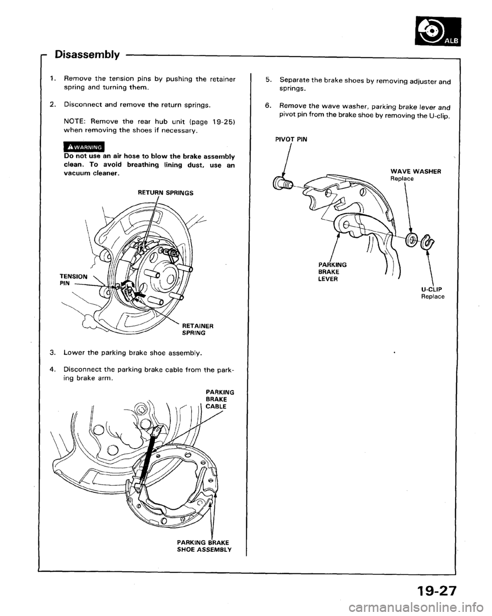 HONDA LEGEND 1991 2.G Workshop Manual 