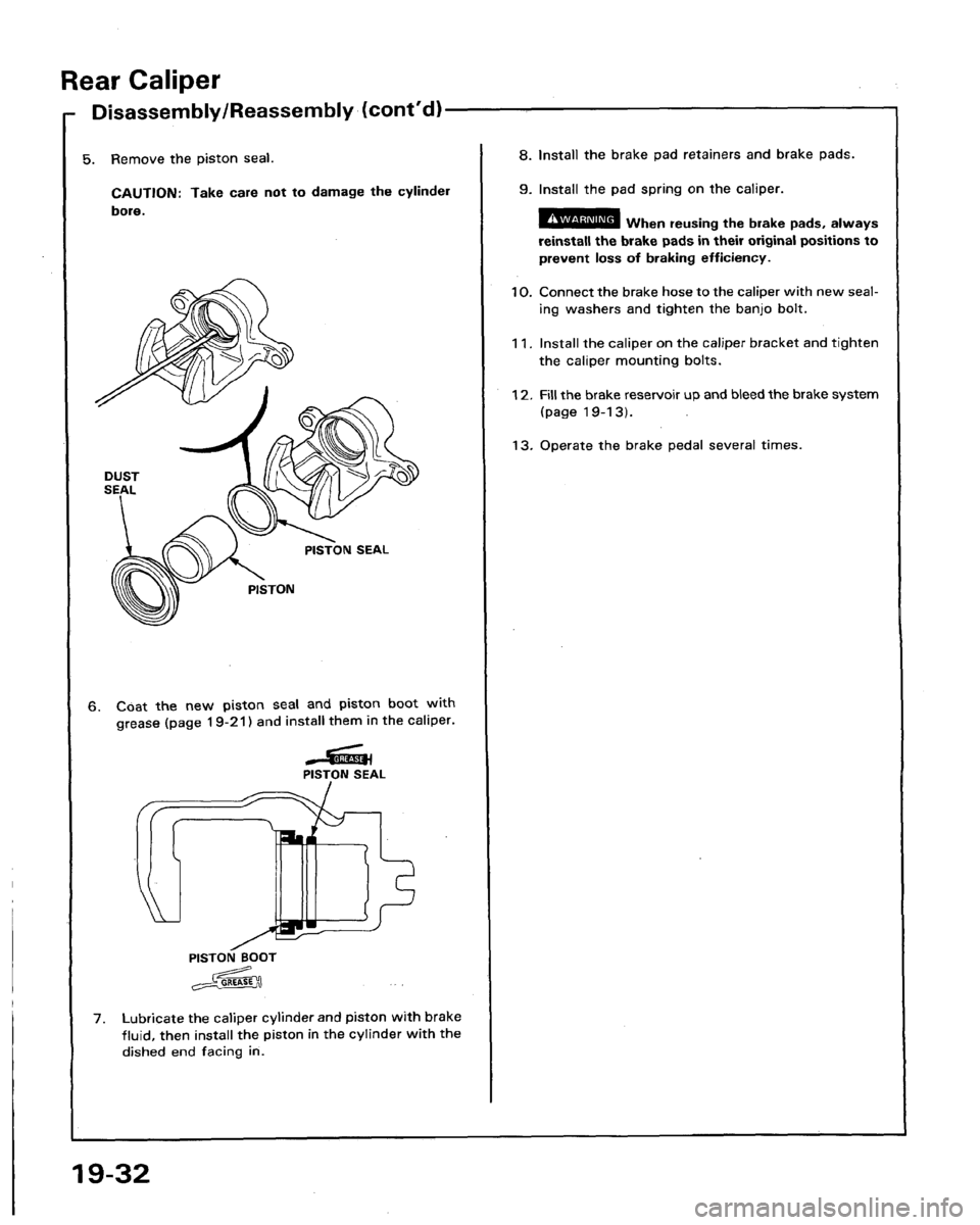 HONDA LEGEND 1991 2.G Workshop Manual 
