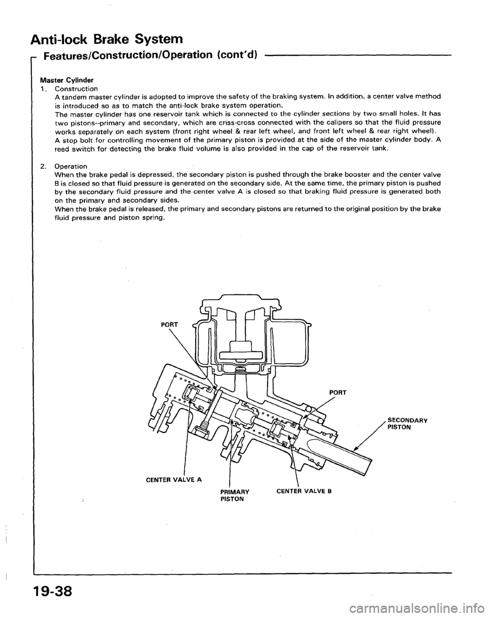 HONDA LEGEND 1991 2.G Workshop Manual 