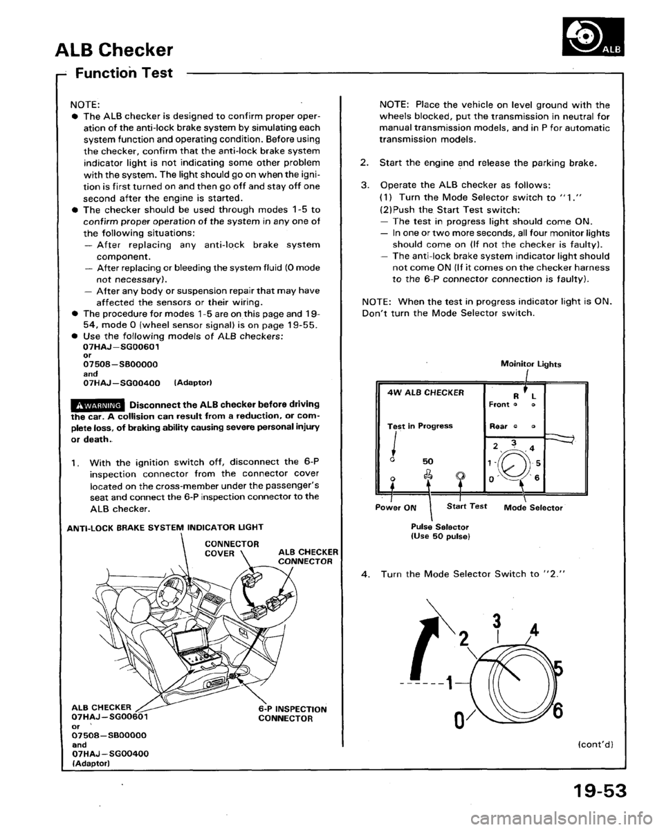 HONDA LEGEND 1991 2.G Workshop Manual 