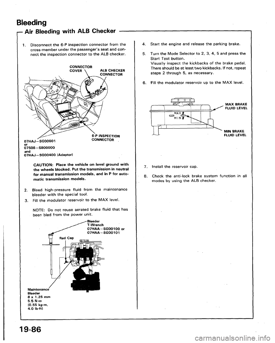HONDA LEGEND 1991 2.G Workshop Manual 