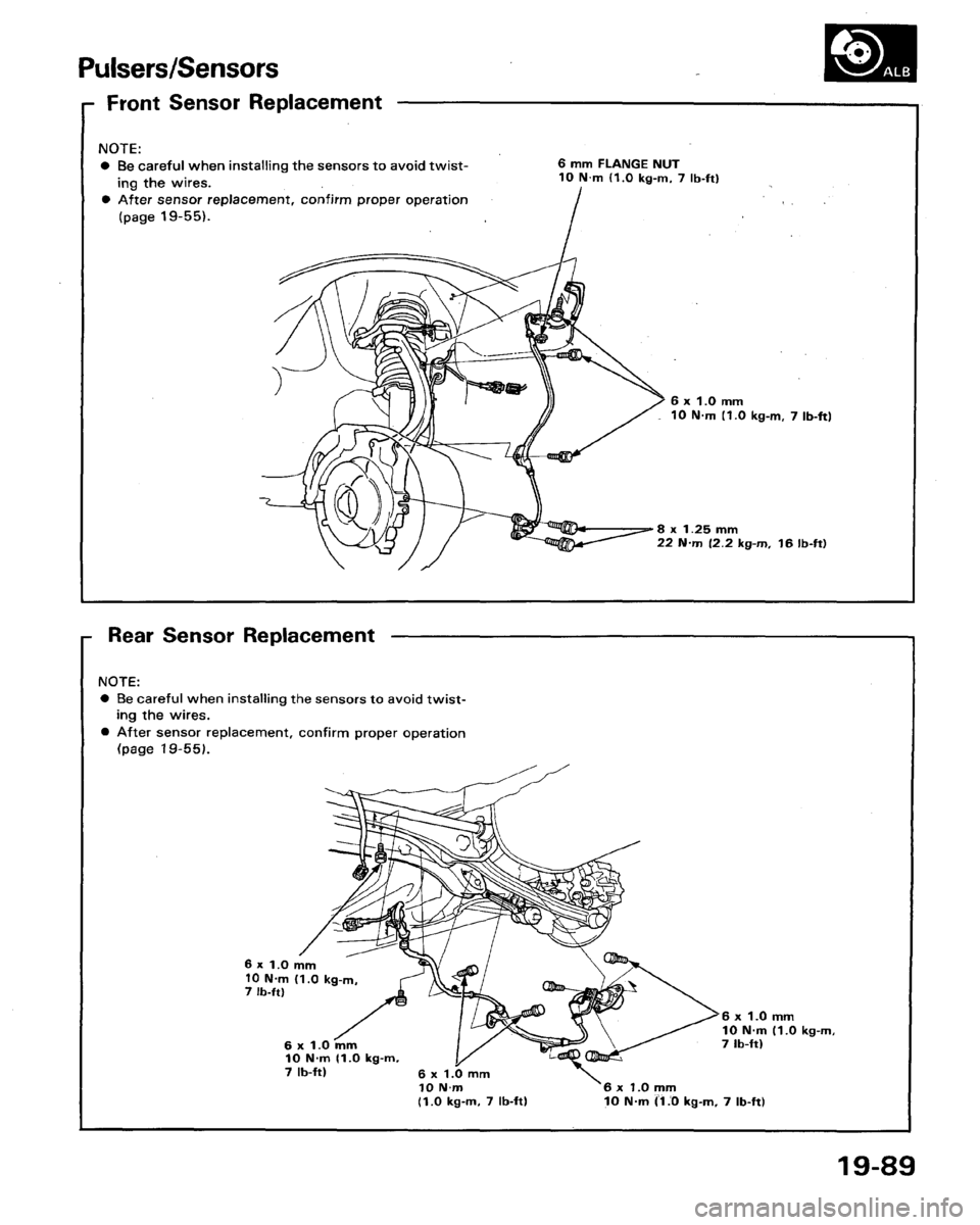 HONDA LEGEND 1991 2.G Workshop Manual 