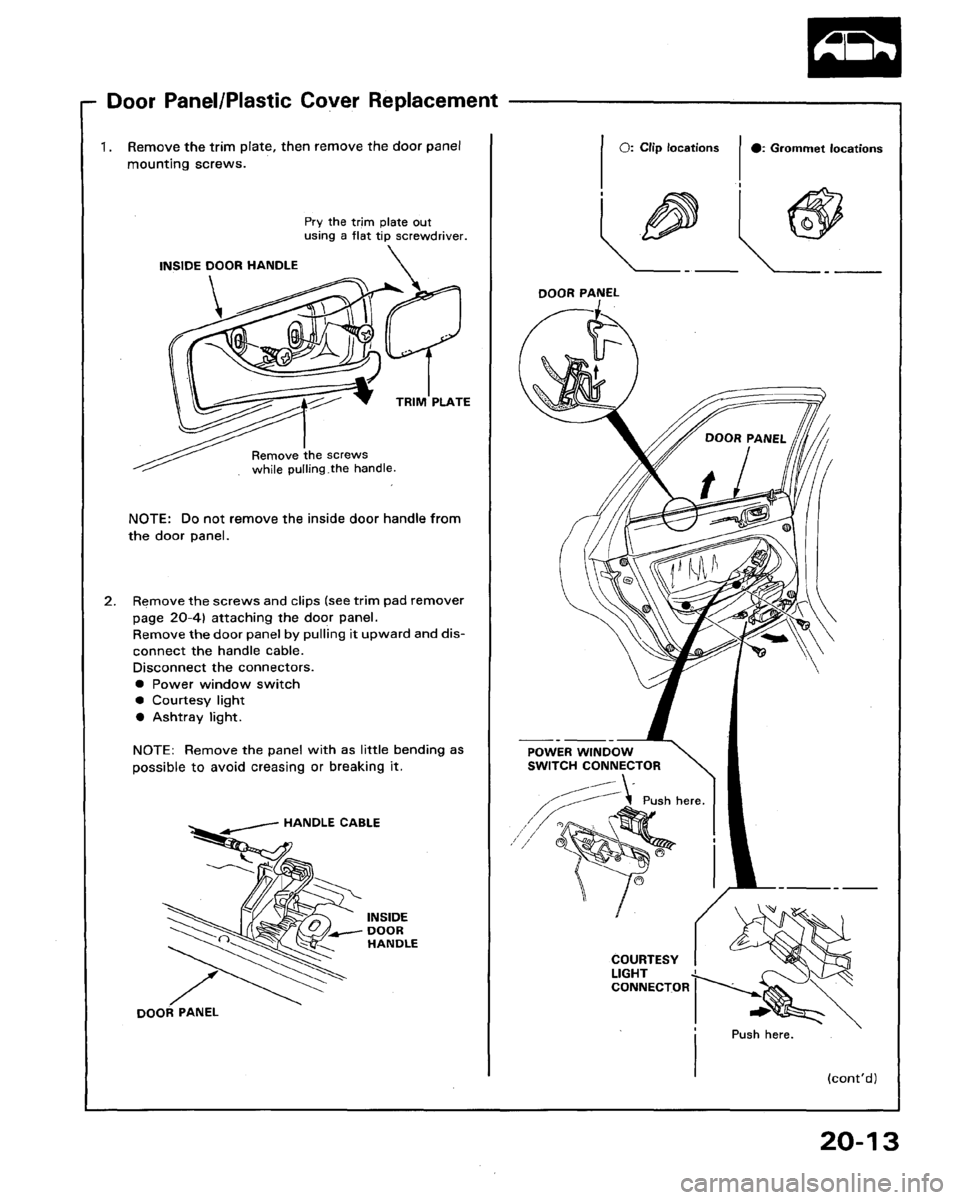 HONDA LEGEND 1991 2.G Workshop Manual 