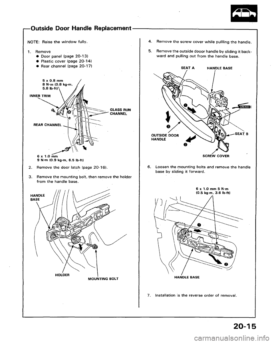 HONDA LEGEND 1991 2.G Workshop Manual 