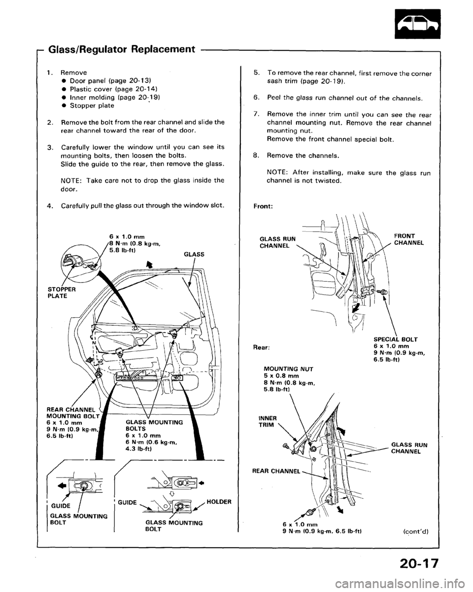 HONDA LEGEND 1991 2.G Workshop Manual 