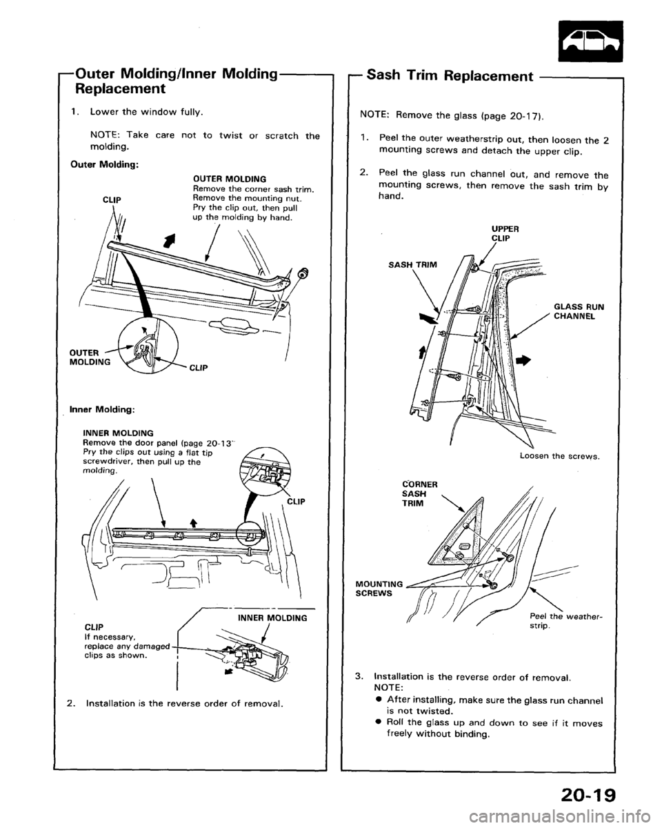 HONDA LEGEND 1991 2.G Workshop Manual 