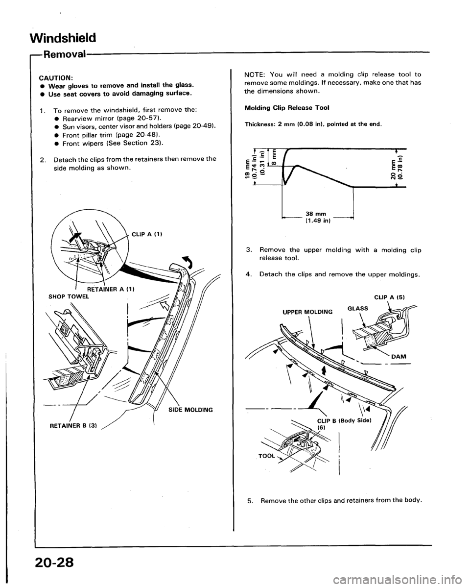 HONDA LEGEND 1991 2.G Workshop Manual 