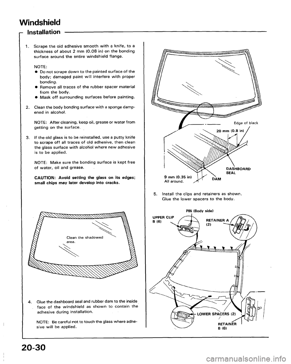 HONDA LEGEND 1991 2.G Workshop Manual 