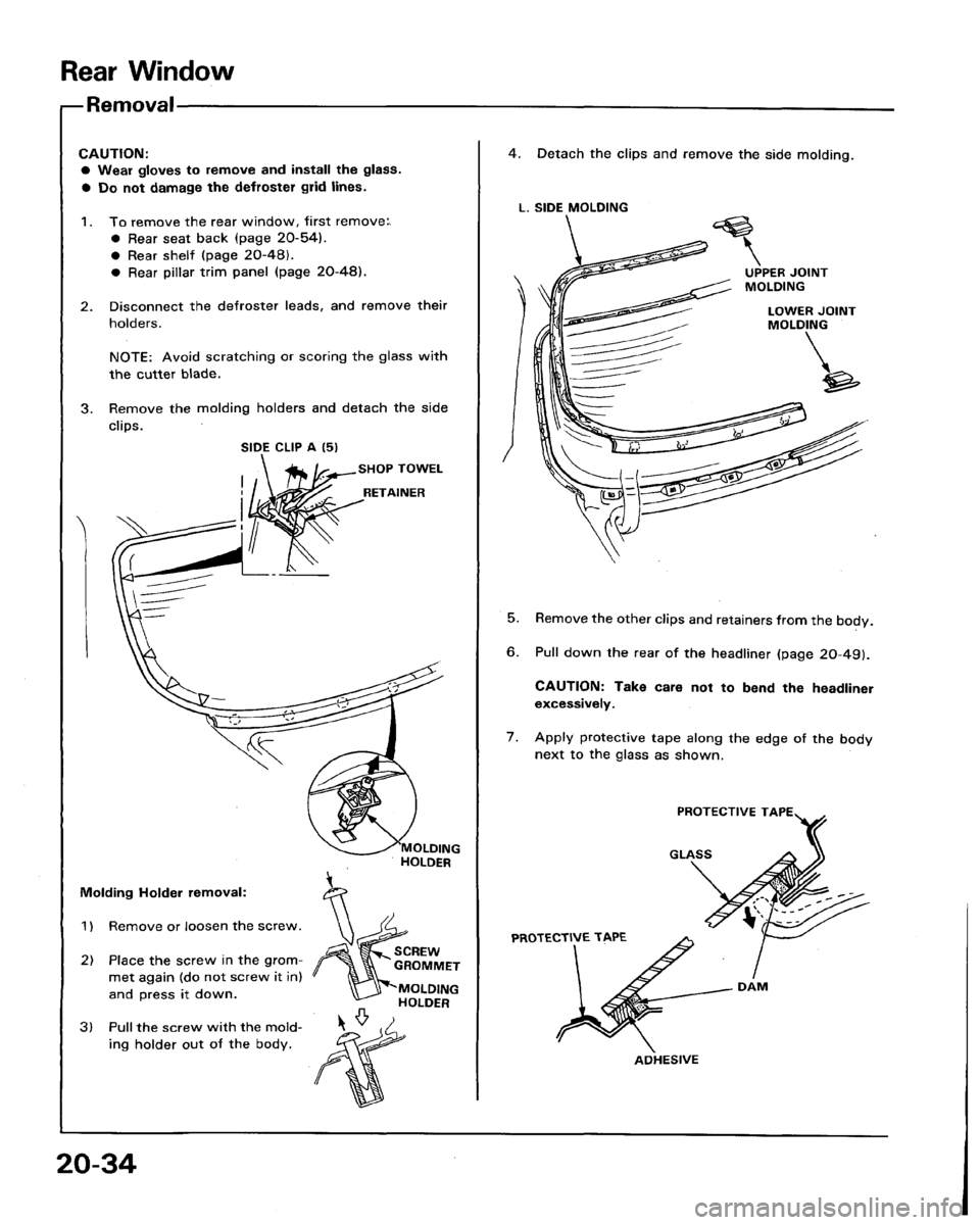 HONDA LEGEND 1991 2.G Workshop Manual 