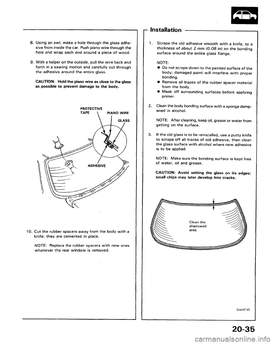 HONDA LEGEND 1991 2.G Workshop Manual 