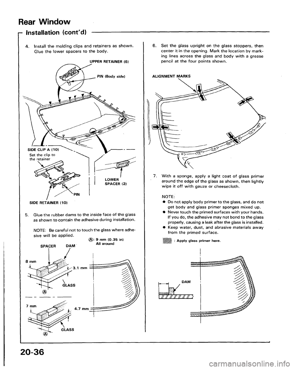 HONDA LEGEND 1991 2.G Workshop Manual 