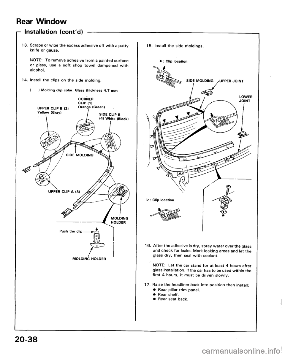 HONDA LEGEND 1991 2.G Workshop Manual 