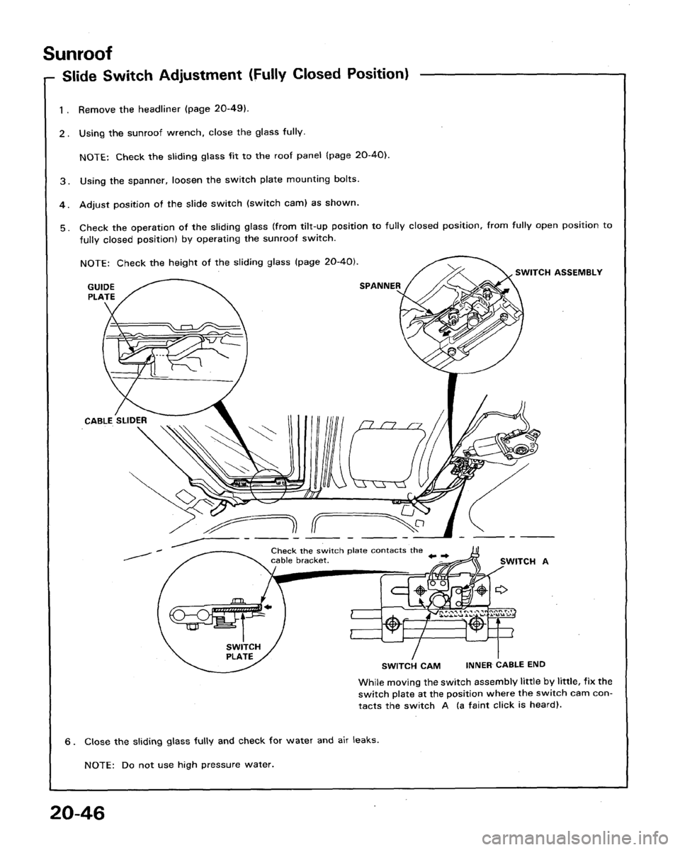 HONDA LEGEND 1991 2.G Workshop Manual 