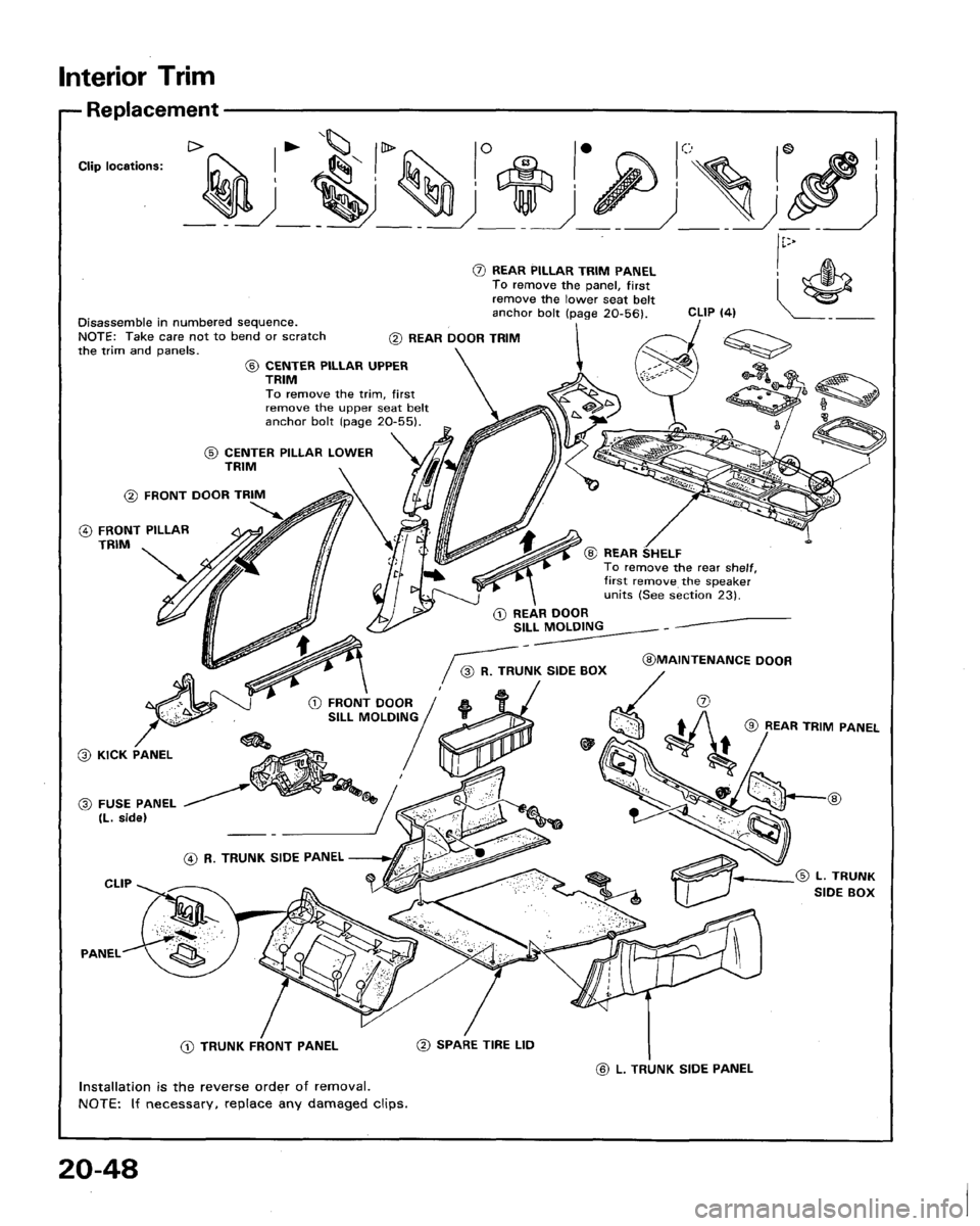 HONDA LEGEND 1991 2.G Workshop Manual 
