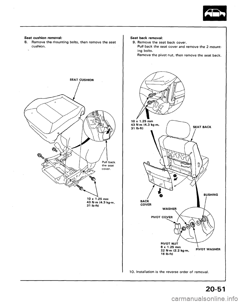 HONDA LEGEND 1991 2.G Workshop Manual 