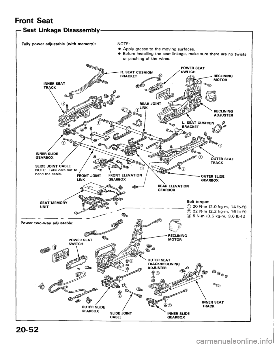 HONDA LEGEND 1991 2.G Workshop Manual 