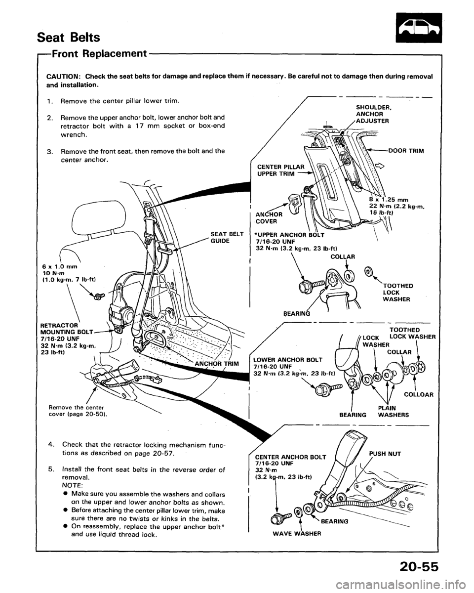HONDA LEGEND 1991 2.G Workshop Manual 