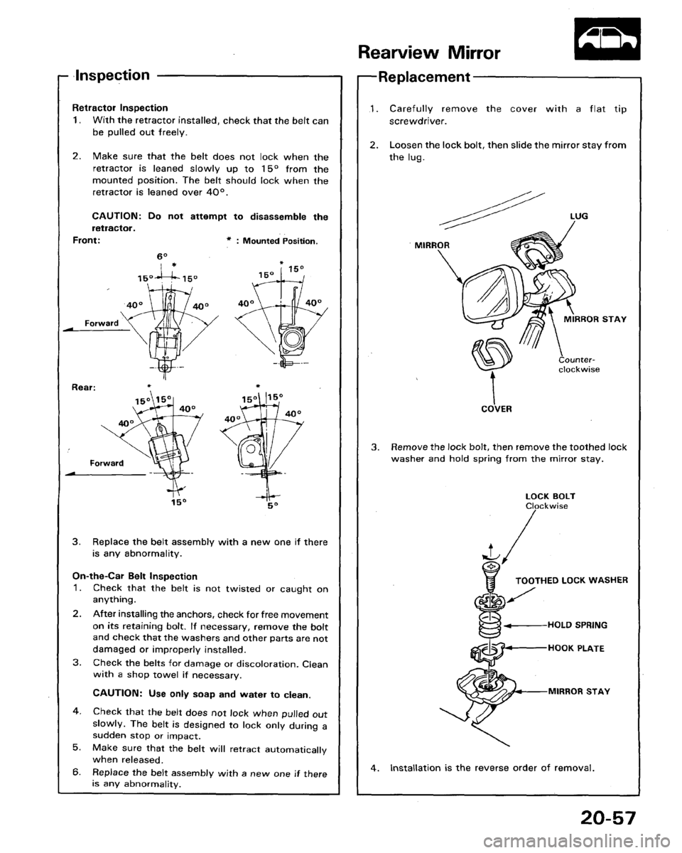 HONDA LEGEND 1991 2.G Workshop Manual 